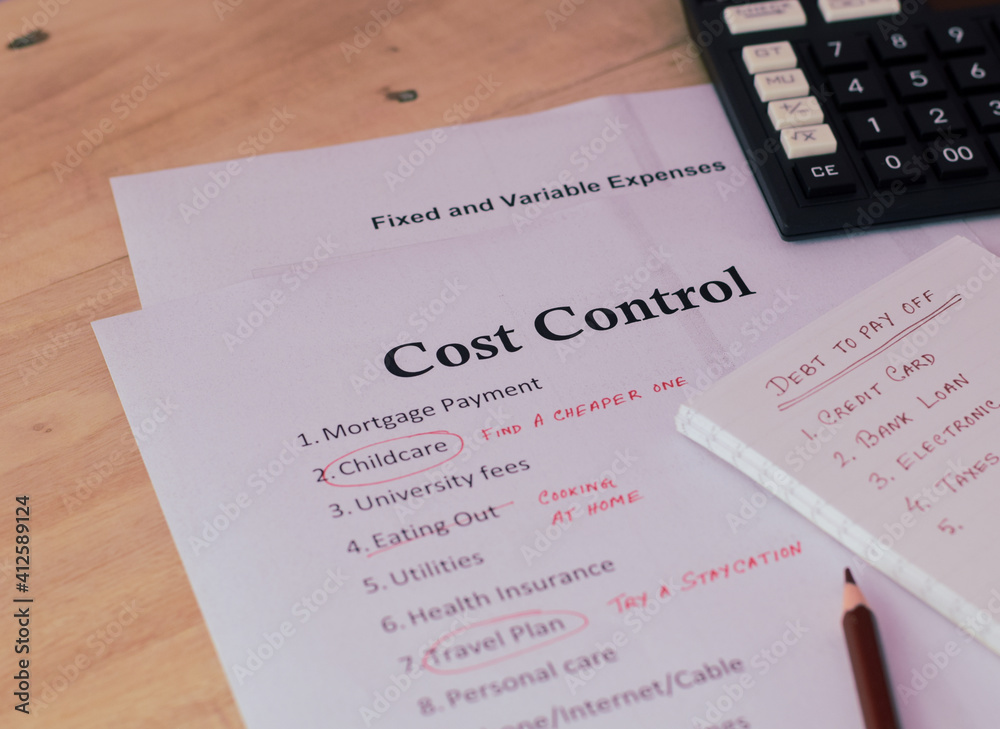 Household expenditure reduction and budget planning, debt and asset analysis concept. Focused on the header line. Household expenditure reduction and budget planning, debt and asset analysis concept. Focused on the header line.