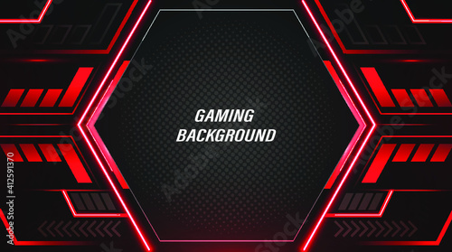 Gaming-Background-Red modern design photo