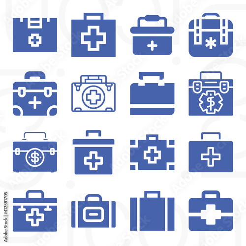 16 pack of starting point  filled web icons set