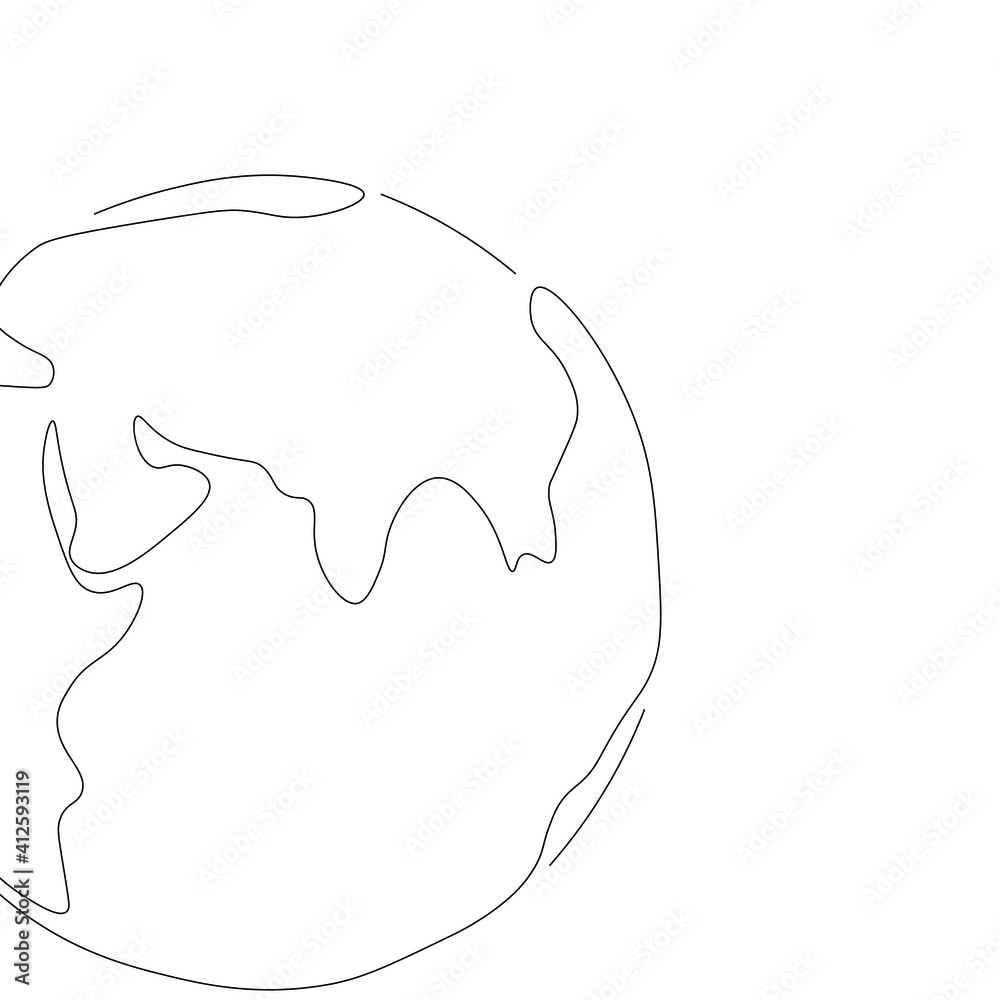 World map outline, eart day concept, vector illustration World map outline, eart day concept, vector illustration
