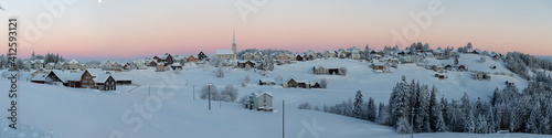Schwellbrunn Wintermorgen Panorama © Ralf