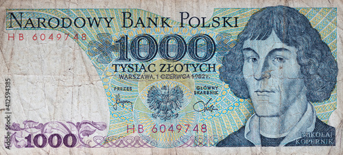 Obverse of 1000 Polish zloty photo