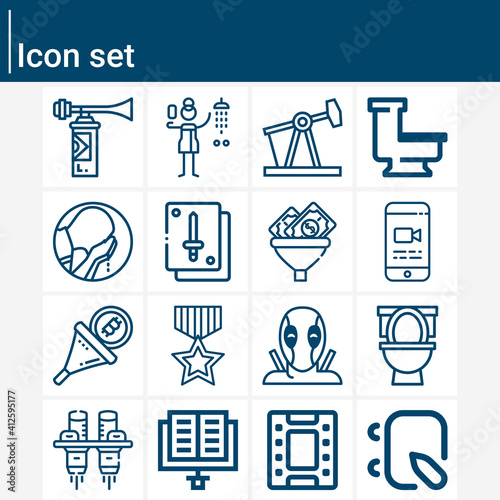 Simple set of run related lineal icons.