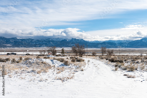 Winter Utah with snow and cold clean weather