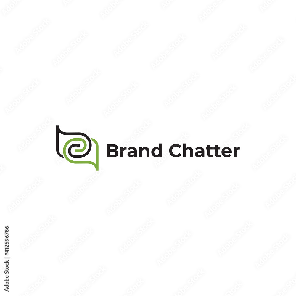 Chat logo design simple line style Chat logo design simple line style