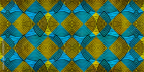 Colorful African fabric - Seamless pattern