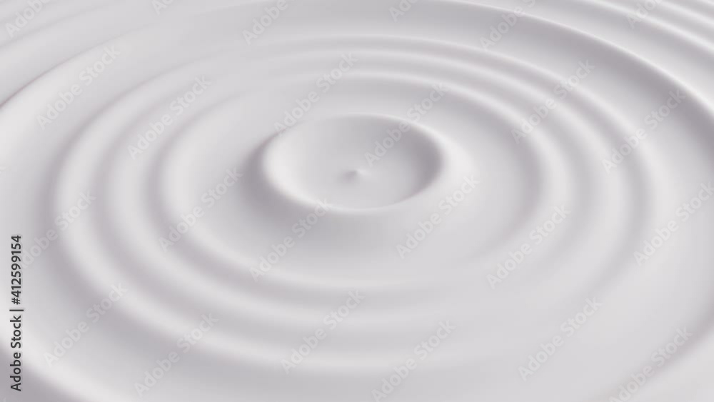 Realistic looping 3D animation of the waving creamy milky surface rendered in UHD