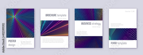 Black cover design template set. Orange abstract l