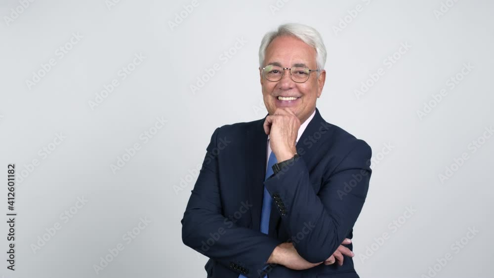 Middle age businessman smiling and looking to the front with confident face over isolated background Middle age businessman smiling and looking to the front with confident face over isolated background