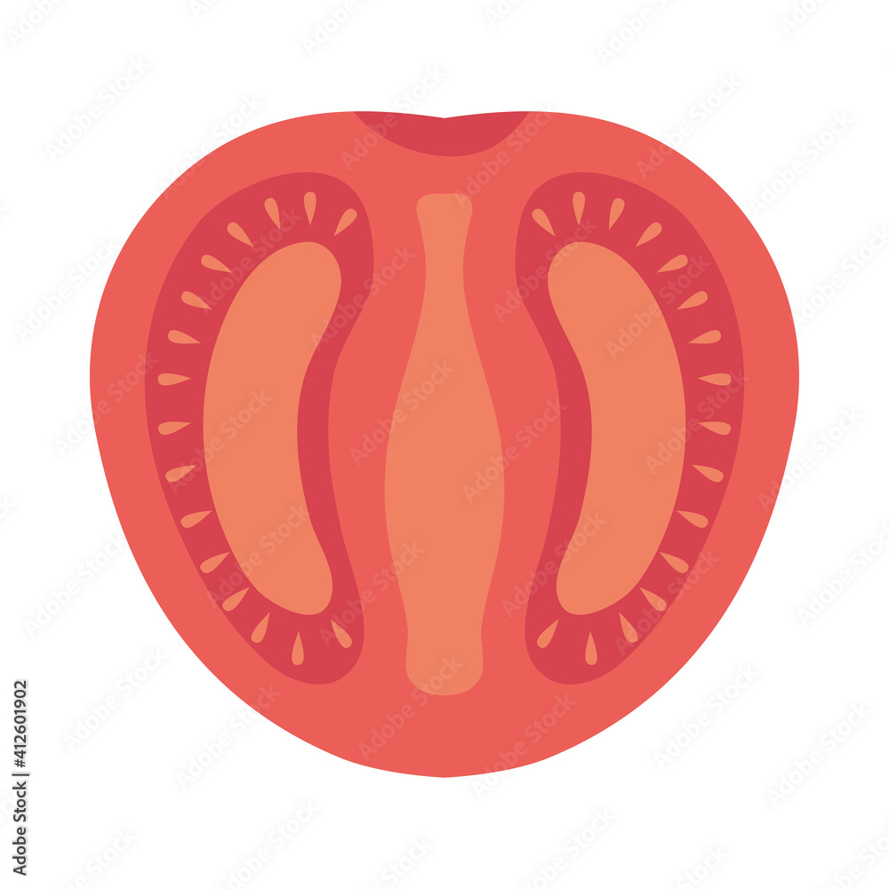 tomato slice icon, colorful design tomato slice icon, colorful design
