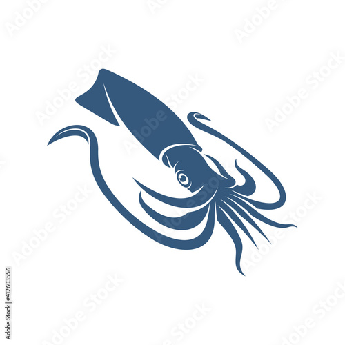 Squid design vector illustration, Creative Squid logo template, icon symbol