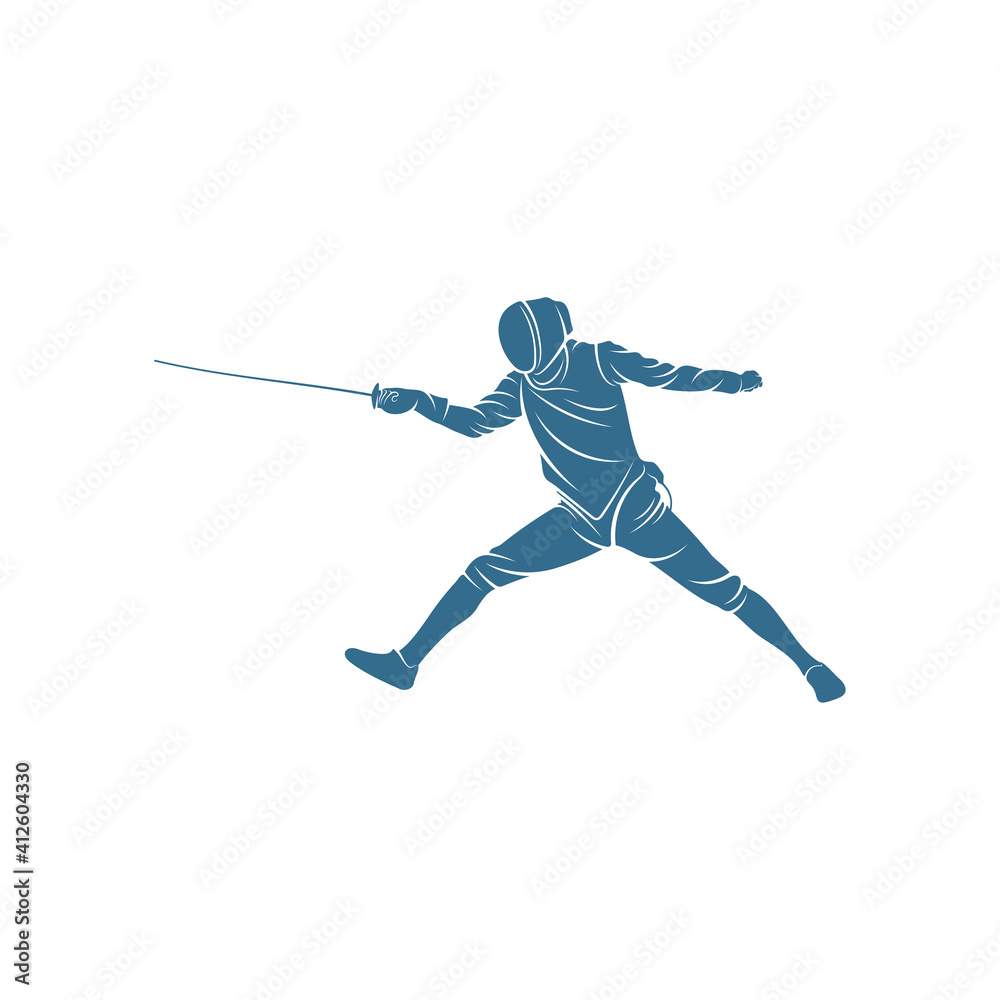 Fencing sport player design vector illustration, Creative Fencing sport logo template, icon symbol Fencing sport player design vector illustration, Creative Fencing sport logo template, icon symbol