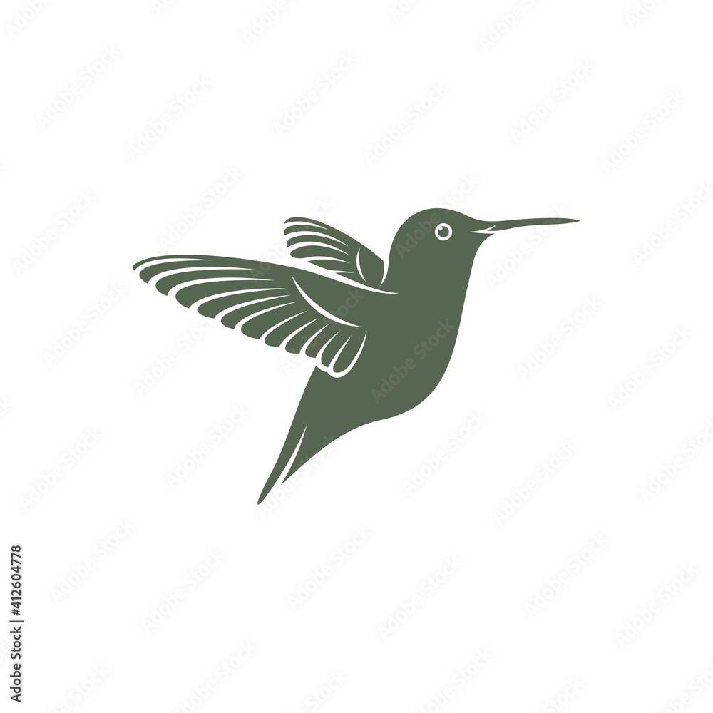 Obraz premium Hummingbird design vector illustration, Creative Hummingbird logo template, icon symbol