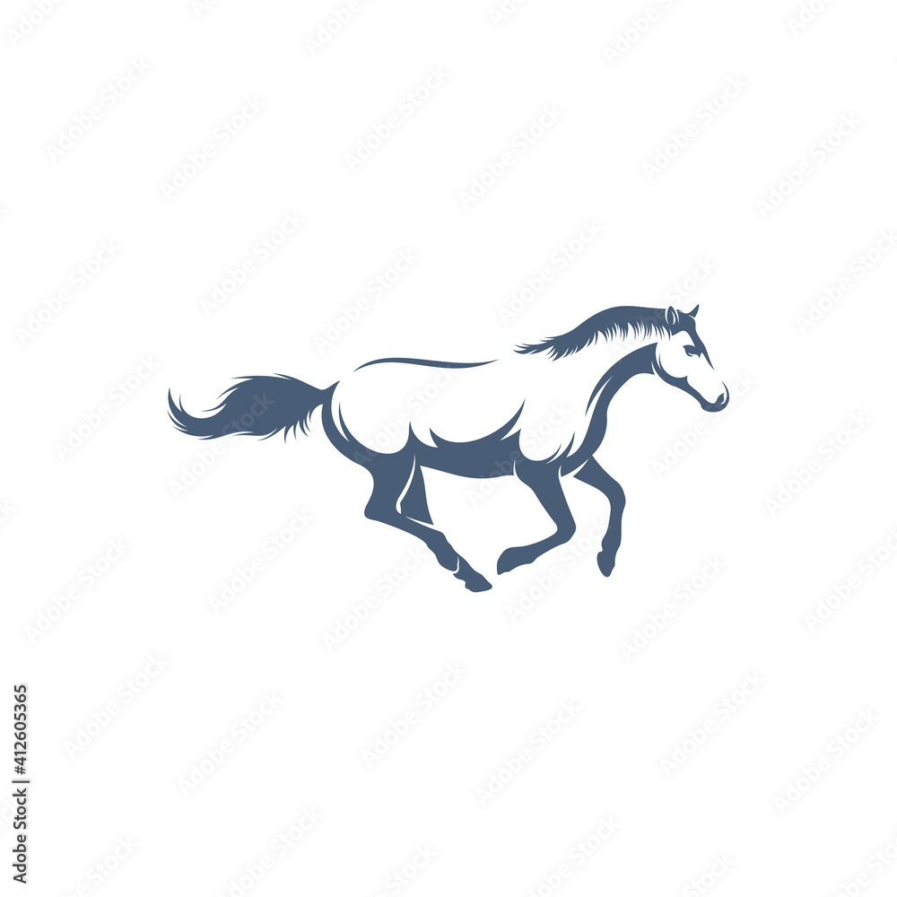 Fototapeta premium Horse design vector illustration, Creative horse logo template, icon symbol