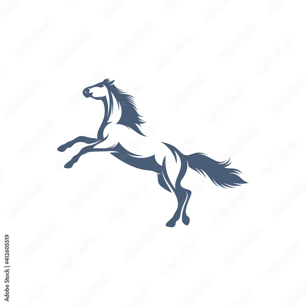 Fototapeta Horse design vector illustration, Creative horse logo template, icon symbol