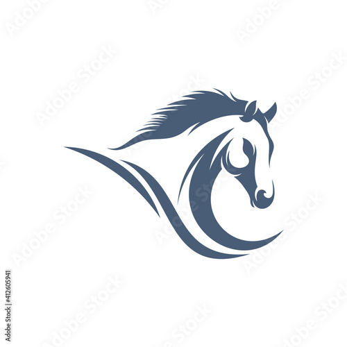 Fototapeta Naklejka Na Ścianę i Meble -  Horse design vector illustration, Creative horse logo template, icon symbol