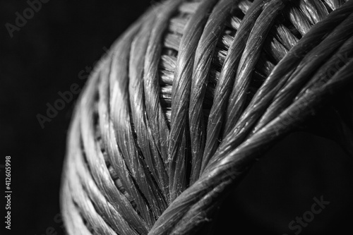 close up of ball of rope photo