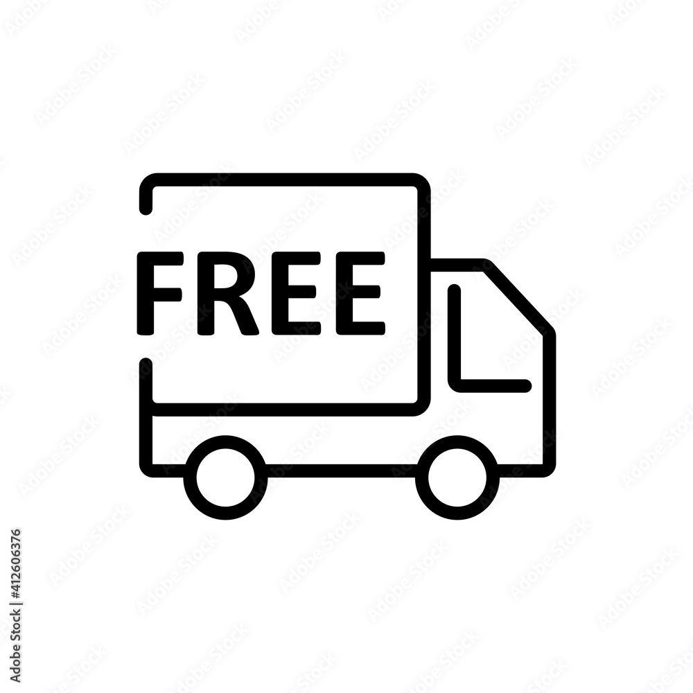 Free shipping vector flat icon Free shipping vector flat icon