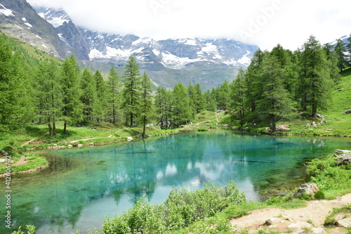 Fototapeta Naklejka Na Ścianę i Meble -  Valle d'Aosta Cervinia Lago Bleu