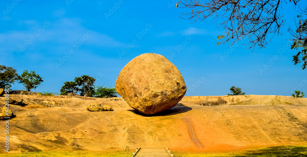 Krishna's Butter Ball – Mahabalipuram, India - Atlas Obscura