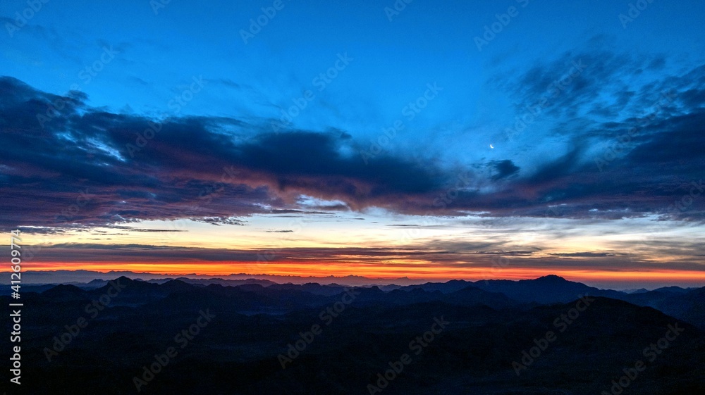 sunset in the mountains sunset in the mountains