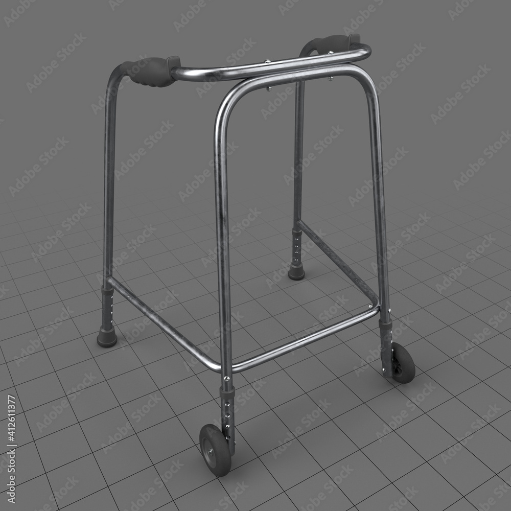 Walking frame with wheels Stock 3D asset | Adobe Stock