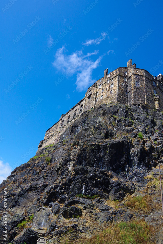 スコットランド　エディンバラ城　城壁