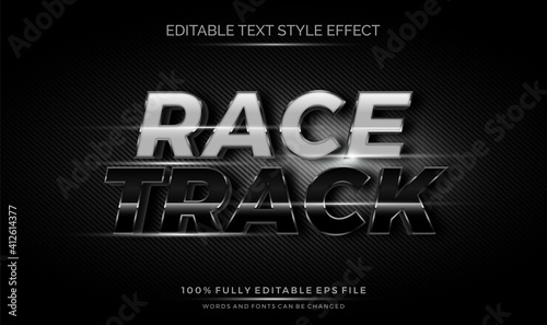 carbon steel metal editable text style effect. editable font vector file