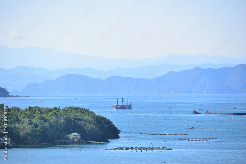 三重県伊勢志摩　ともやま展望台からの眺め