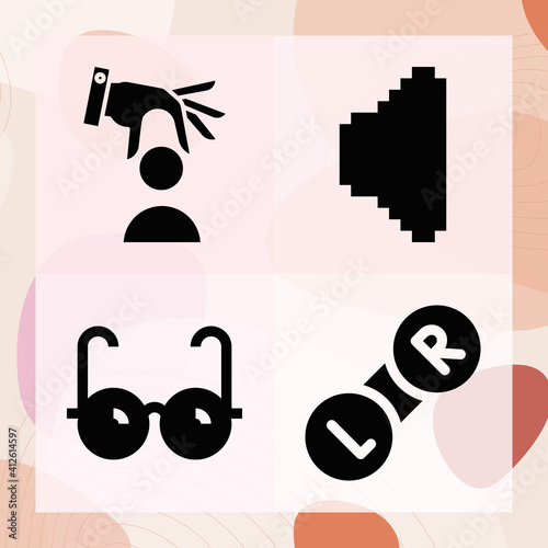 Simple set of opt related filled icons