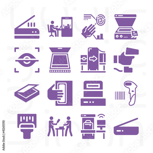 16 pack of color property  filled web icons set