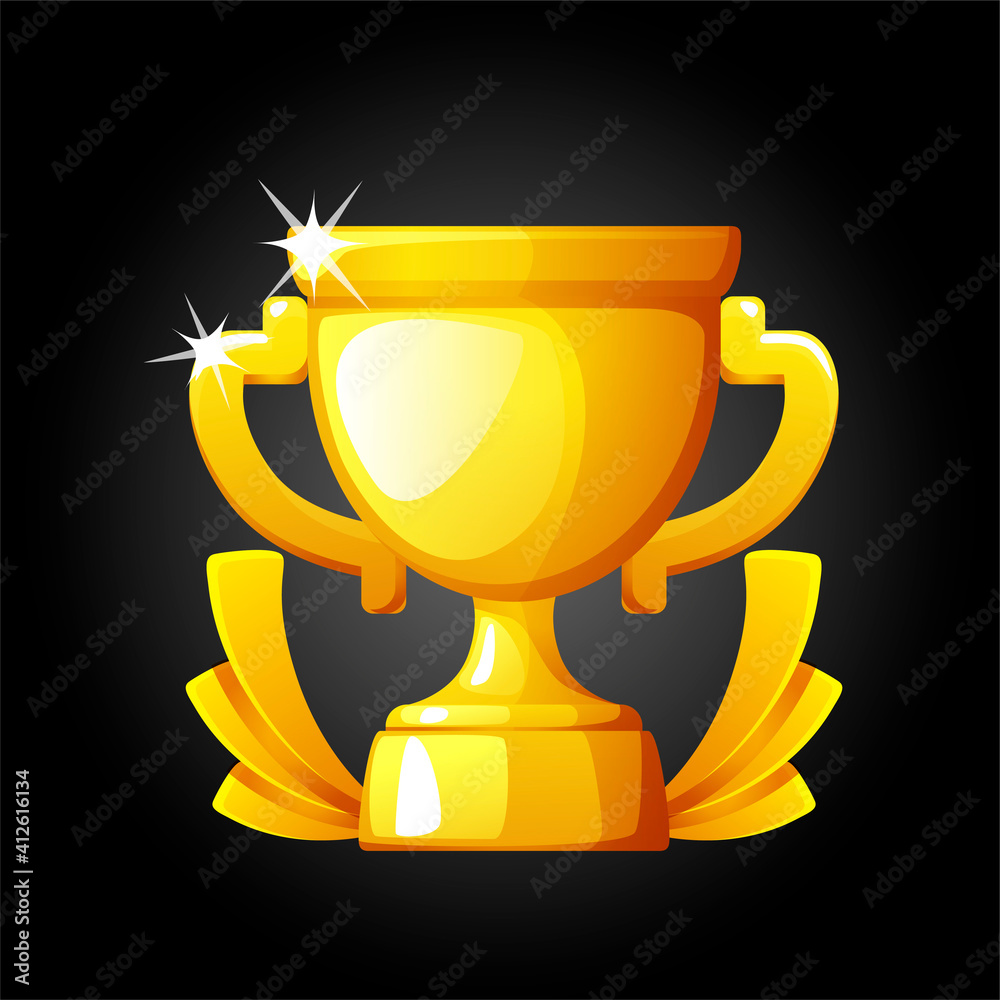 Vector illustration of a gold winner cup. Vector illustration of a gold winner cup.