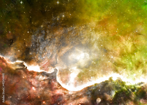 Fototapeta Naklejka Na Ścianę i Meble -  Somewhere in extreme deep space far galaxies and stardust. Science fiction background. Elements of this image were furnished by NASA.