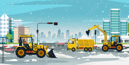 Snow removal drivers are working to allow cars to come on the roads.