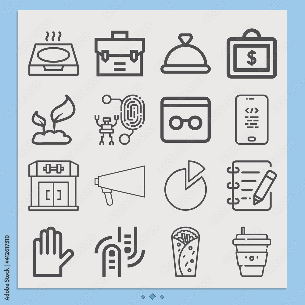 Simple set of write related lineal icons. Simple set of write related lineal icons.