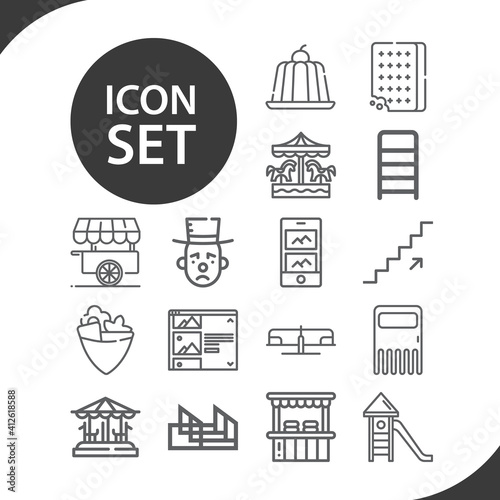 Simple set of mushroom shower related lineal icons.