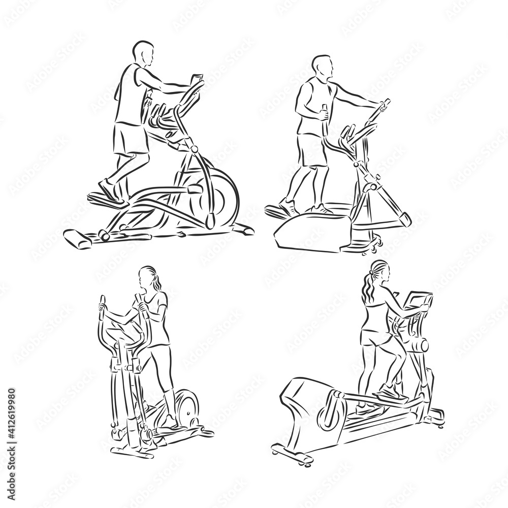 Treadmill doodle style sketch illustration hand drawn vector .treadmill, vector sketch illustration Treadmill doodle style sketch illustration hand drawn vector .treadmill, vector sketch illustration