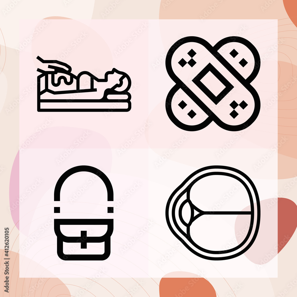 Simple set of aid related lineal icons