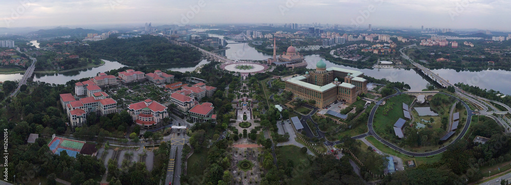 Panoramic view of legislation building of Putrajaya, Malaysia