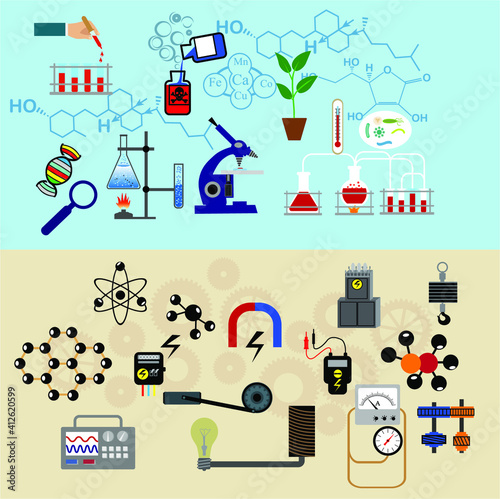 Production of medicine and vitamin with pharmaceutical industry symbols flat isolated vector illustration