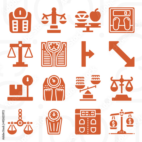 16 pack of models  filled web icons set