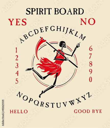 Skeletons Logos Collection For T-shirt and Denim. The Angel of Death. Vector Illustration.