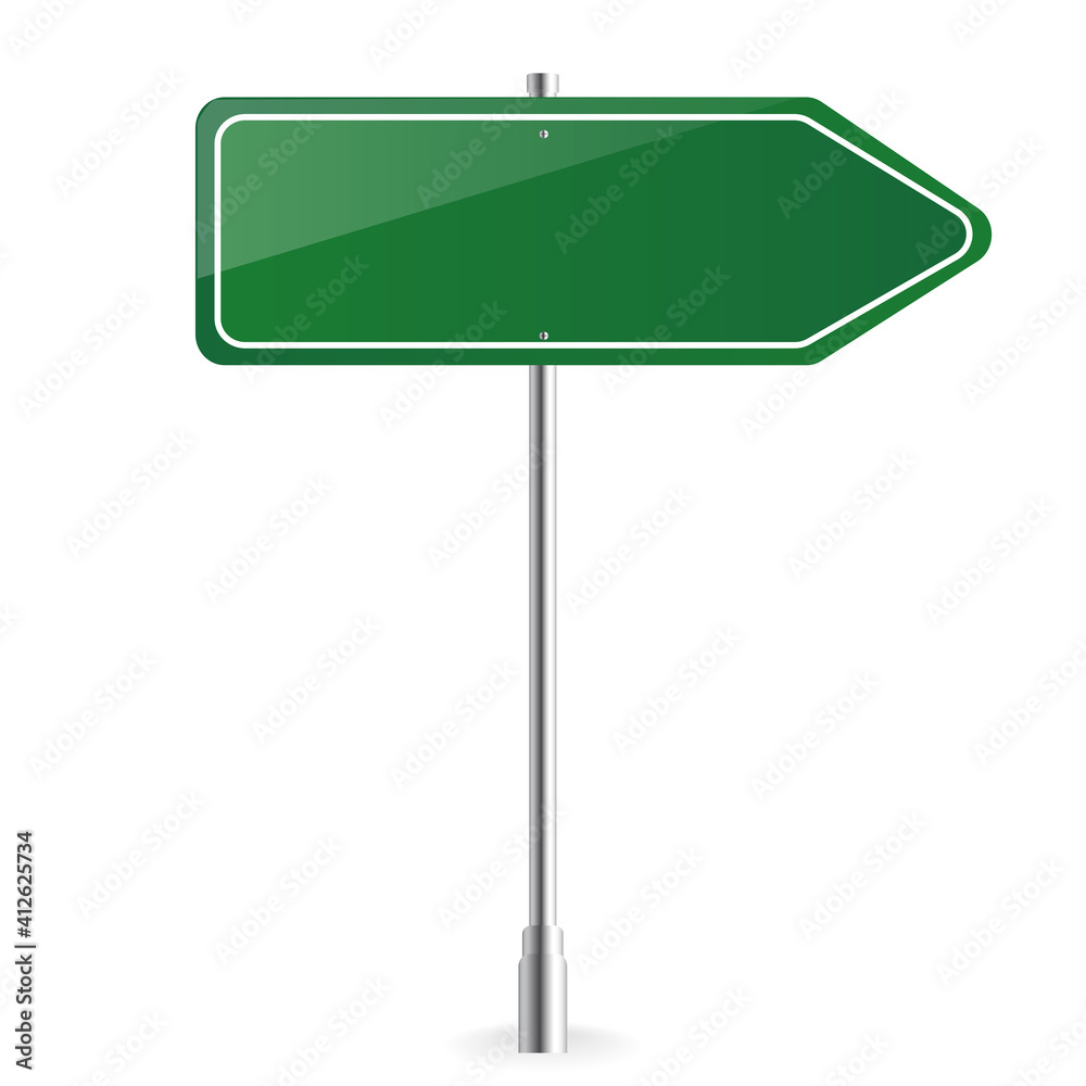 Blank green road sign or Empty traffic vector illustration Blank green road sign or Empty traffic vector illustration