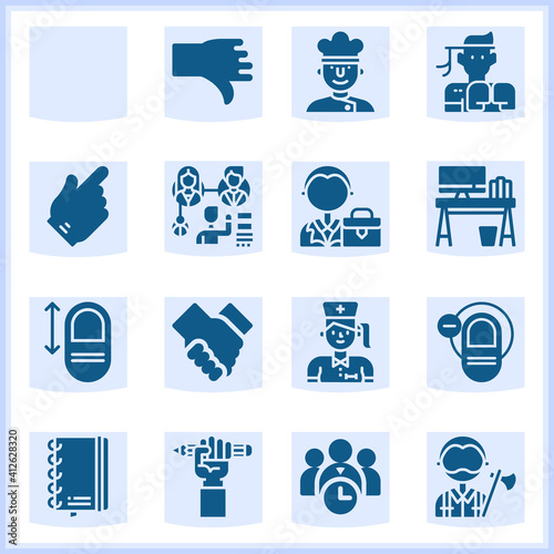 Workforce  related simple set. 16  filled