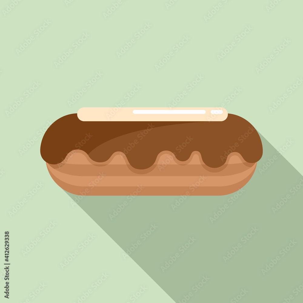 Eclair icon. Flat illustration of eclair vector icon for web design Eclair icon. Flat illustration of eclair vector icon for web design