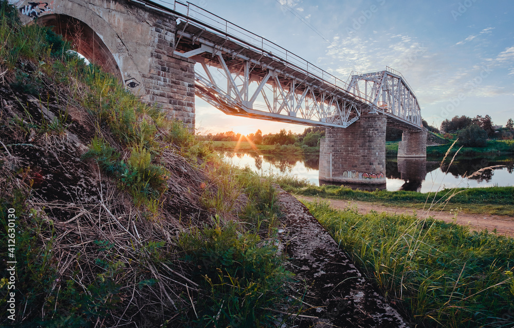 Fototapeta premium Old bridge over the river