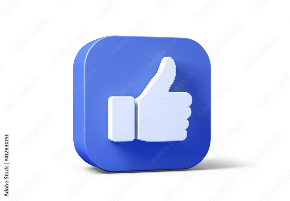 Thumb up icon isolated from the white background. 3d rendering Thumb up icon isolated from the white background. 3d rendering