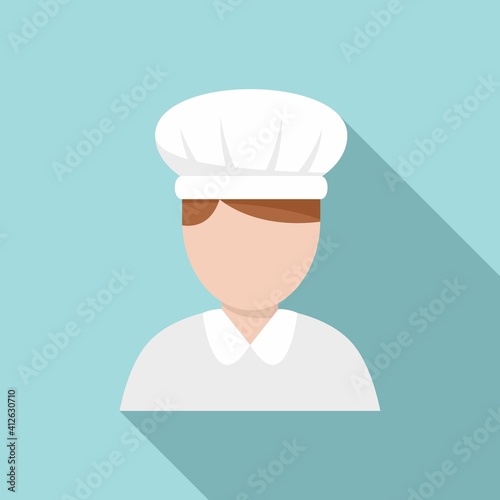 Confectioner woman icon. Flat illustration of confectioner woman vector icon for web design