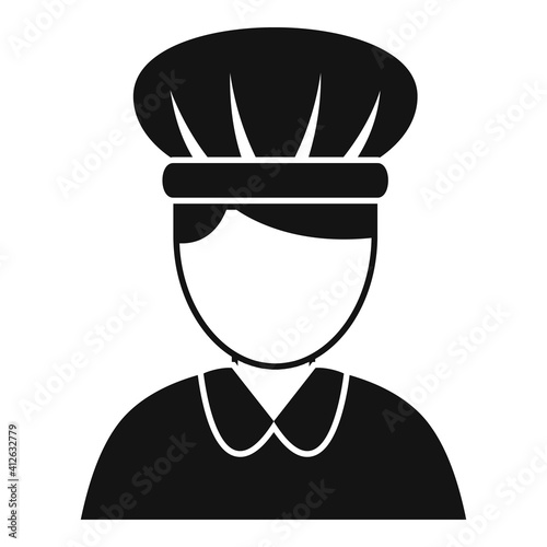Confectioner woman icon. Simple illustration of confectioner woman vector icon for web design isolated on white background