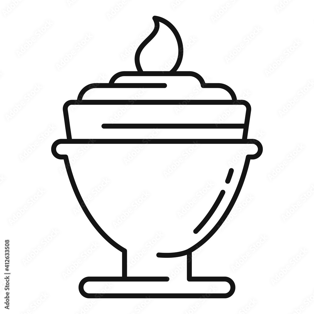 Glass cake icon. Outline glass cake vector icon for web design isolated on white background Glass cake icon. Outline glass cake vector icon for web design isolated on white background